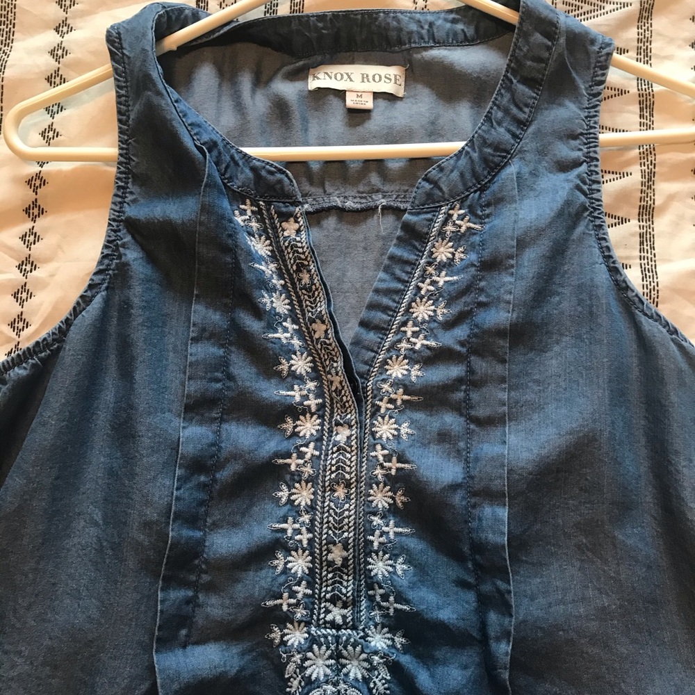 Long chambray tunic - Picture 2 of 2